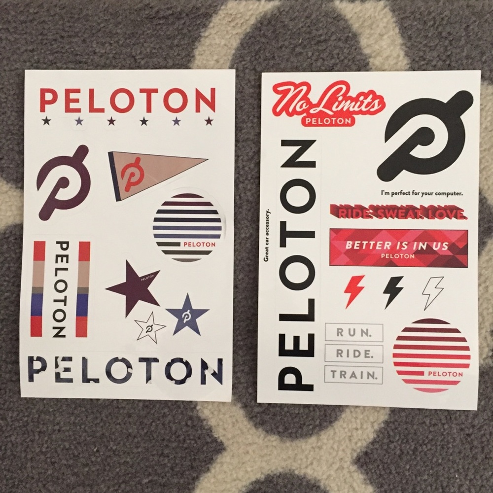 Peloton Stickers 2 Sheets